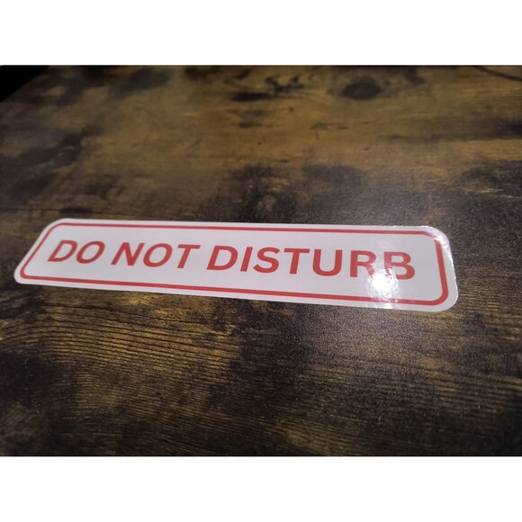 Do Not Disturb Sign Sticker Waterproof Vinyl Decal Red Wall Door Window (2 Pack) - Picture 3 of 3
